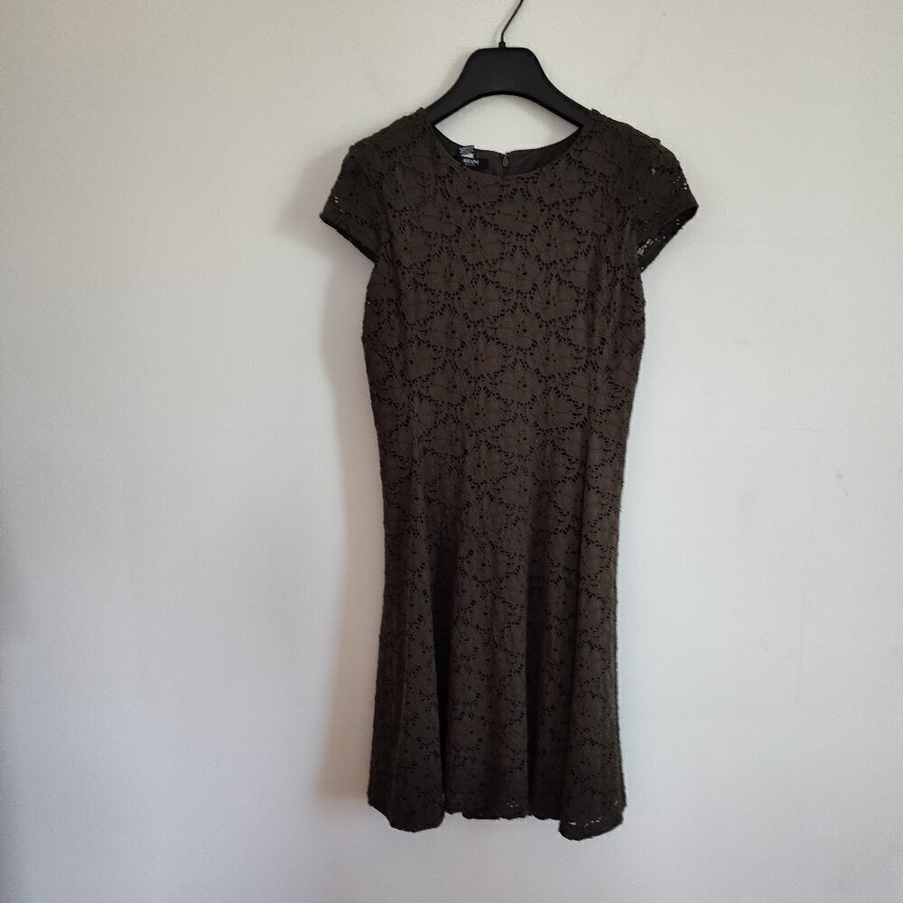 Alfani Stretch Lace Fit & Flare Dress